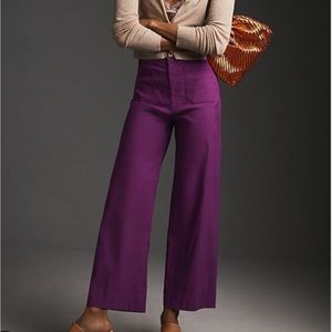 Maeve Colette Cropped Wide Leg Pants